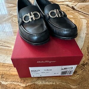 Salvatore Ferragamo Black Loafers 6 🖤